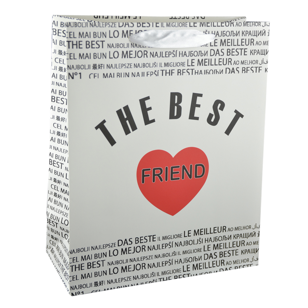 Punga cadou din hartie laminata 26x32 CM - A legjobb barat/The best friend - imagine 4