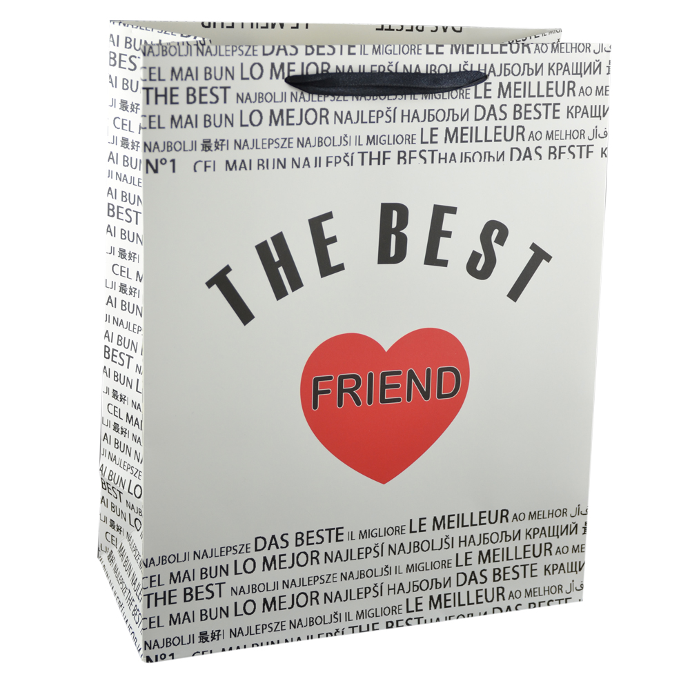 Punga cadou din hartie laminata 26x32 CM - A legjobb barat/The best friend - imagine 6