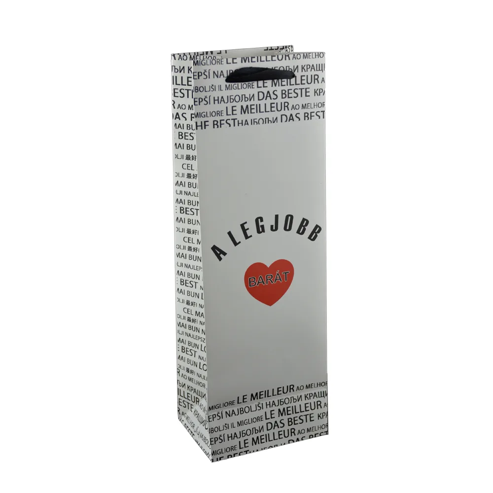 Punga cadou pentru bauturi realizata din hartie laminata - A legjobb barat/The best friend - imagine 5