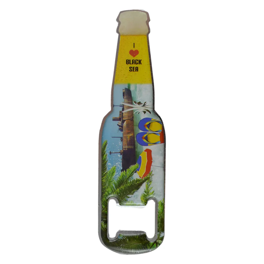 Desfacator sticle cu magnet Black Sea/Romania 13 CM - imagine 2