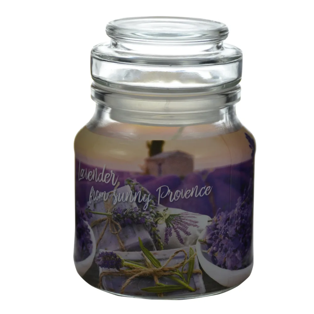 Lumanare parfumata in sticluta - Aroma de lavanda