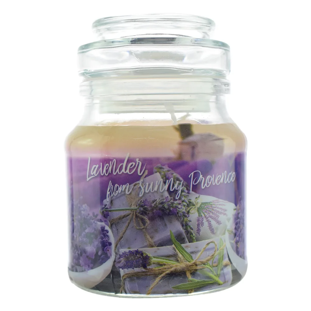 Lumanare parfumata in sticluta - Aroma de lavanda - imagine 2