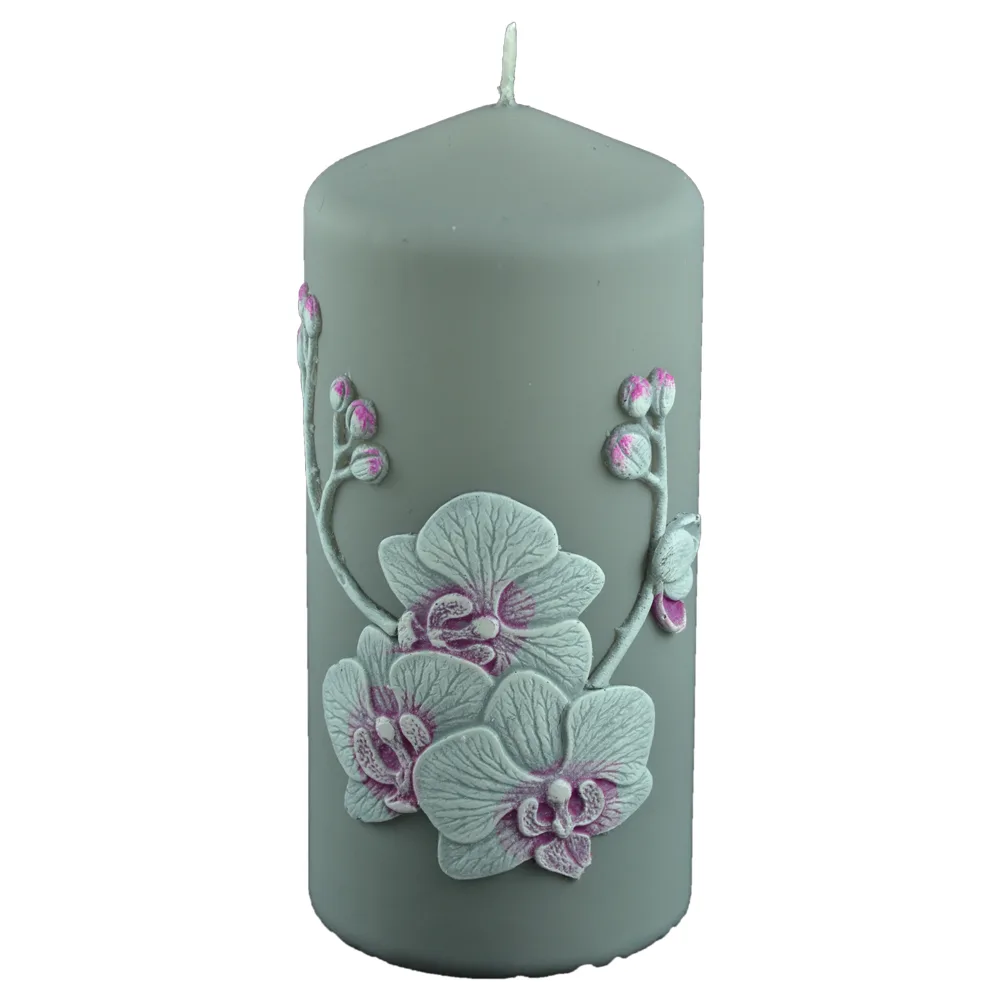 Lumanare cilindrica - Design Orchid Velvet (Model 2)