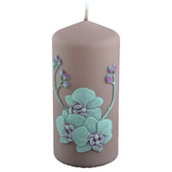 Alternative view of Lumanare cilindrica - Design Orchid Velvet (Model 2)