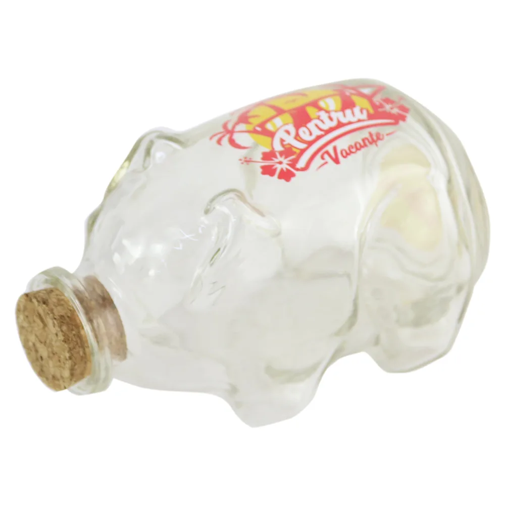 Pusculita din sticla "Pentru Vacante/All inclusive" 13x8 CM