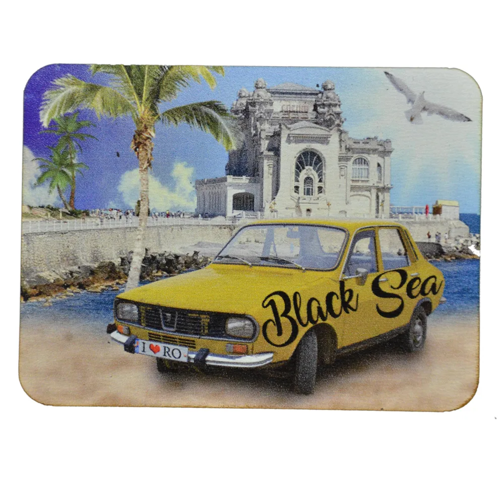Magnet frigider din lemn Black Sea, 8x6 CM - imagine 2