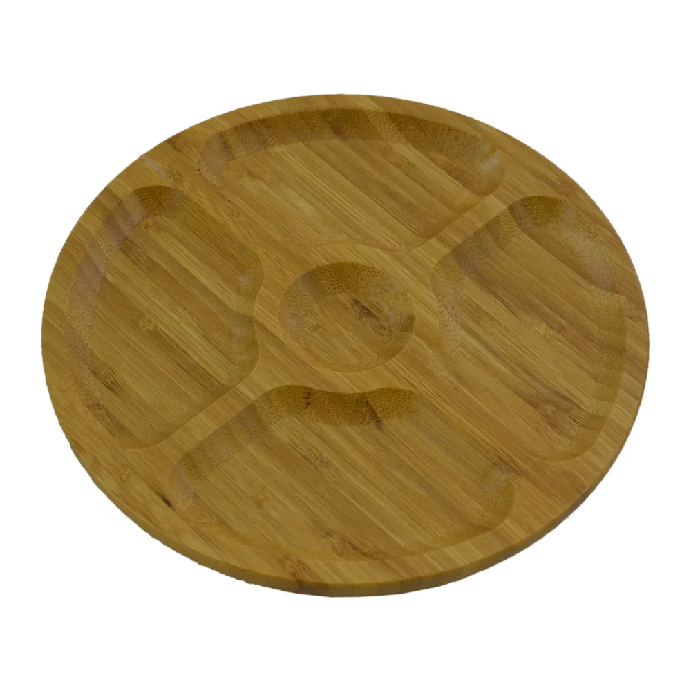 Platou pentru servire cu 5 compartimente din bambus 20 CM