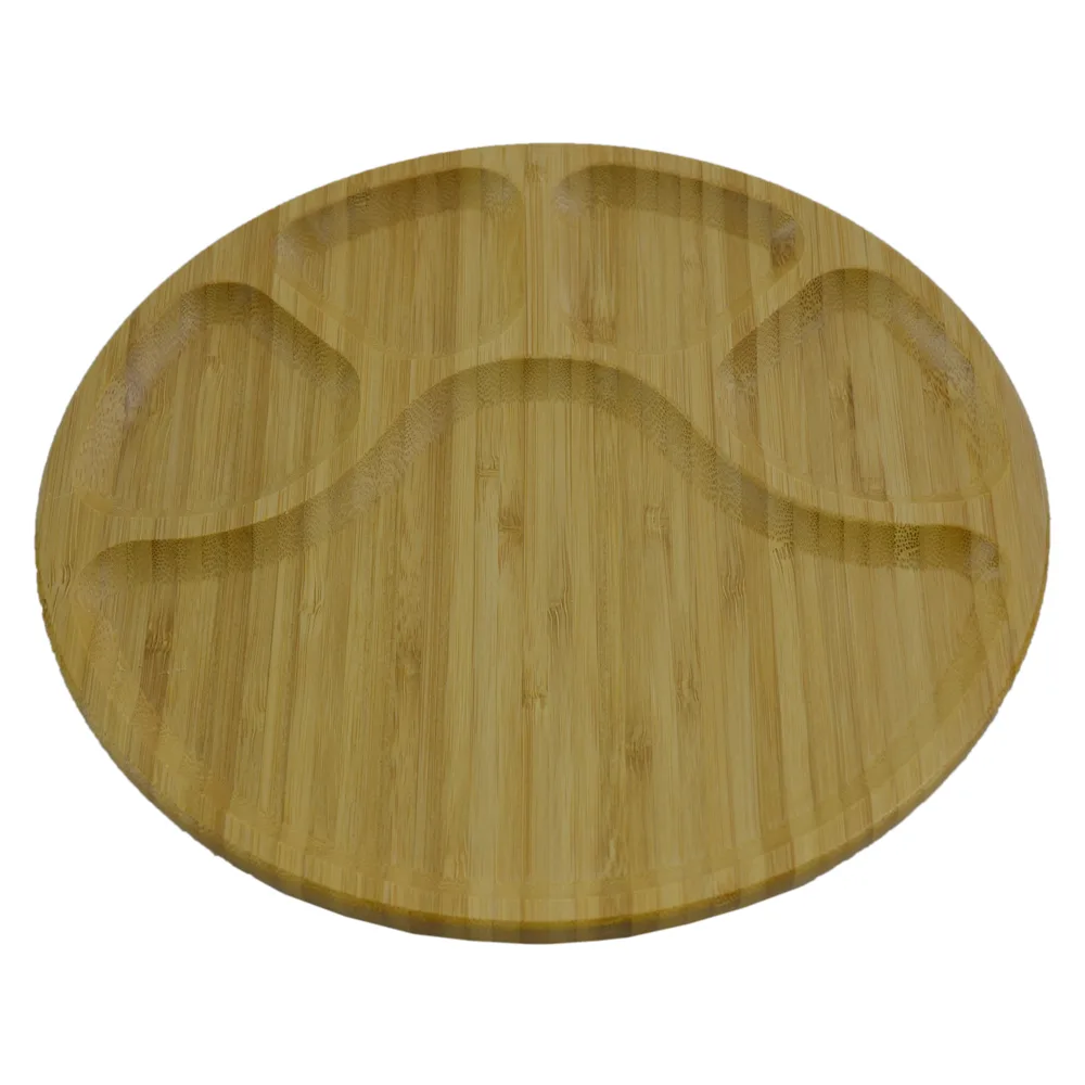 Platou bambus pentru servire cu 5 compartimente 25 CM