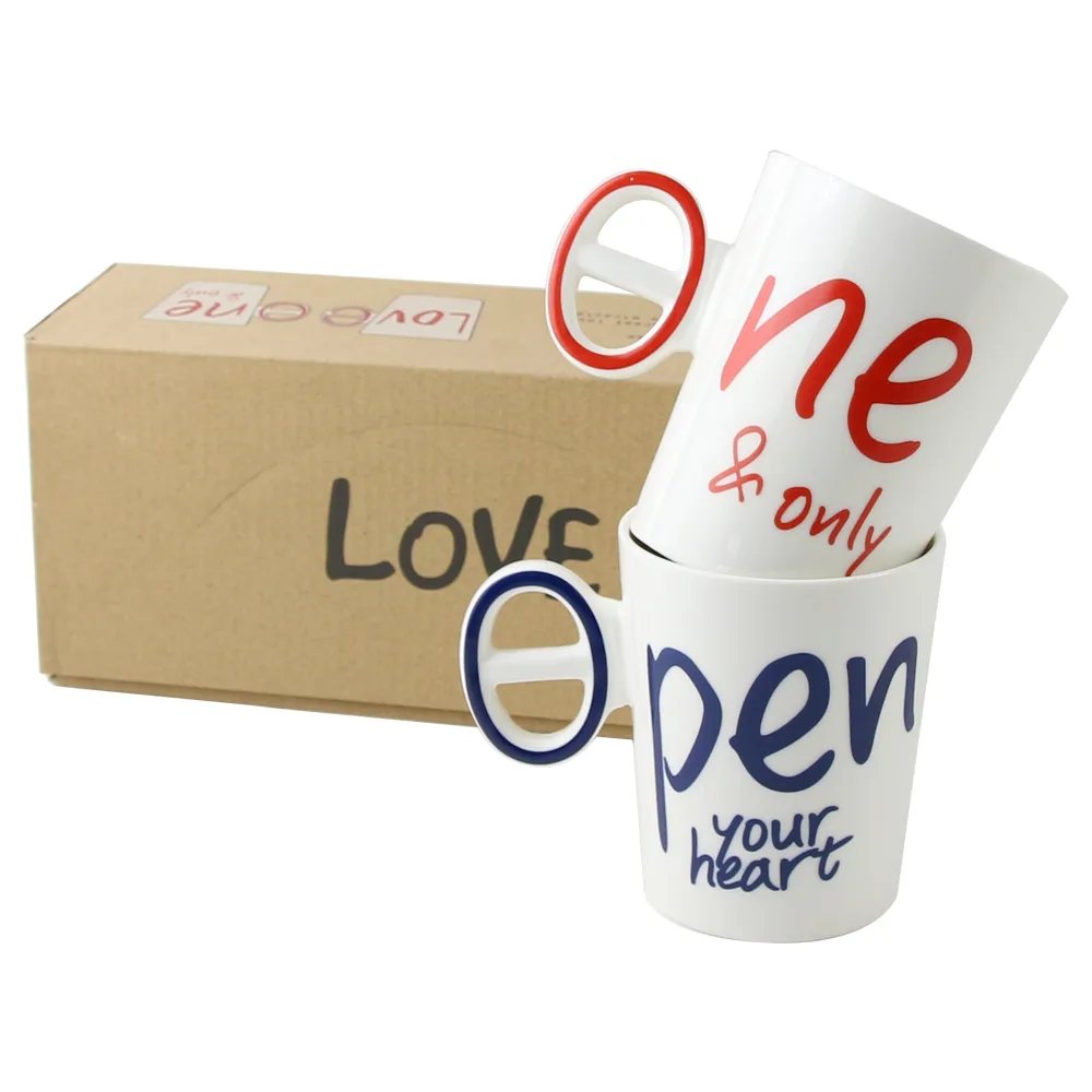 Set 2 cani din ceramica Love 300 ml - imagine 2