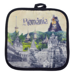 Alternative view of Suport textil pentru vase fierbinti "Romania" 20 x 20 cm Castelul Bran