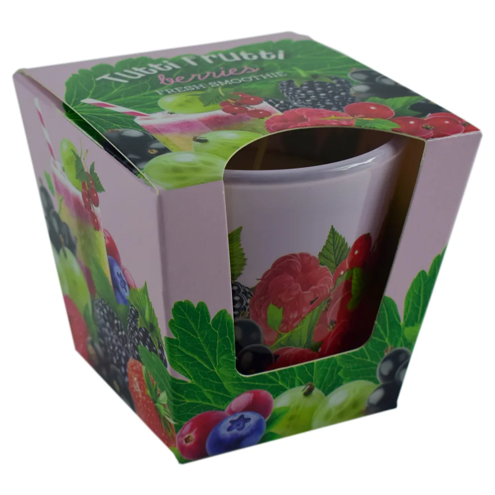 Lumanare parfumata in pahar de sticla - cu aroma de Fructe de padure & Fructe tropicale - imagine 2