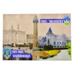 Magnet frigider din plastic Satu Mare  & Carei 8 x 5 cm