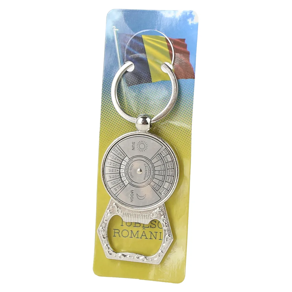 Breloc din metal cu desfacator sticle si calendar Eternety, 3.5 CM, Cuplu - imagine 2