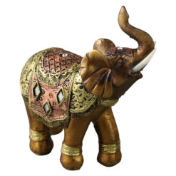 Figurina elefant din rasina aurie 11 x 12 cm