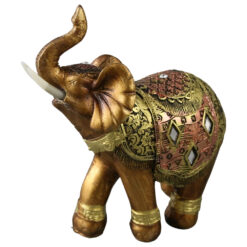 Alternative view of Figurina elefant din rasina aurie 11 x 12 cm