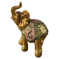 Alternative view of Figurina elefant din rasina aurie 7 x 8 cm
