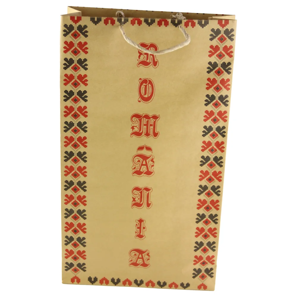 Punga cadou din hartie 24x40 CM, Romania/Motive traditionale