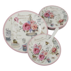Alternative view of Set de tort 8 piese platou cu 6 farfurii si o spatula Delicious Cake 27 / 19 cm