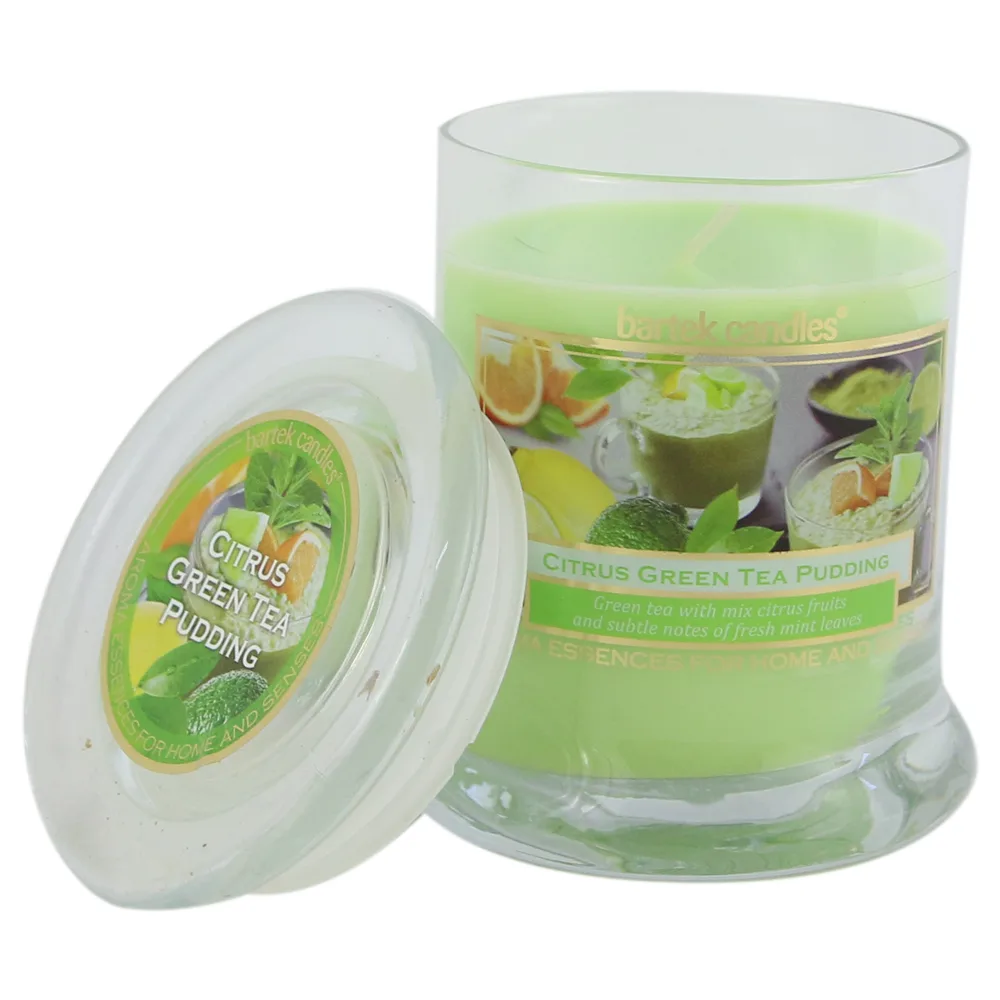 Lumanare parfumata in borcan de sticla Green Tea Pudding/Matcha 260 gr - imagine 2
