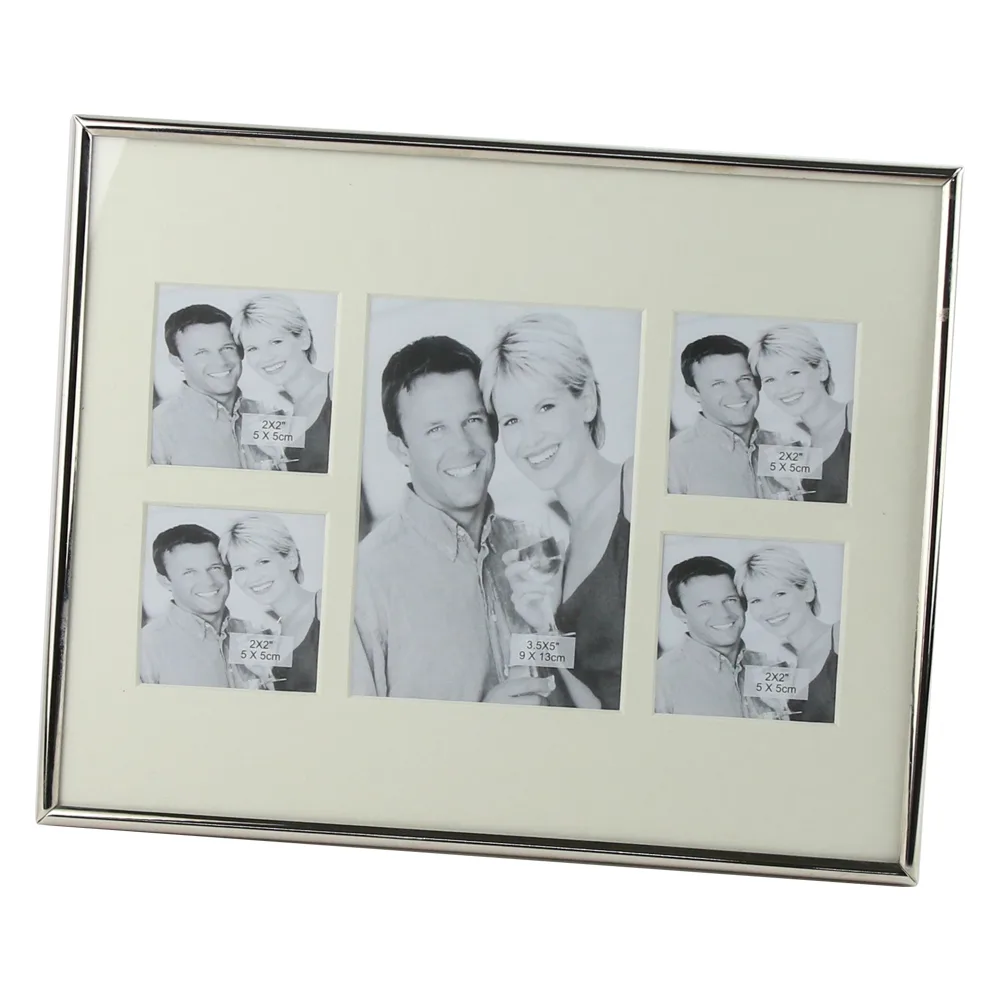Rama foto din metal 25x20 CM, 5 poze, dim. poze: 4x5x5 CM, 9x13 CM