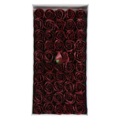 Trandafiri de sapun bordo 5 cm 50 bucati / cutie