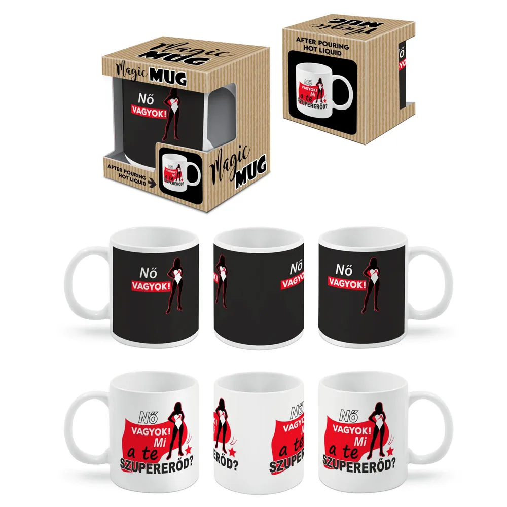 Cana termosensibila 300 ml "No vagyok..." - Magic Mug