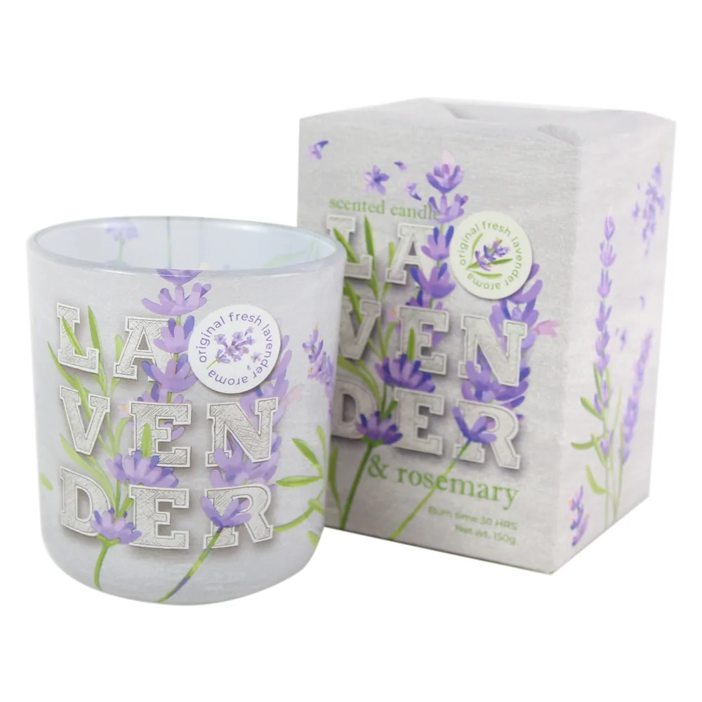 Lumanare parfumata in pahar Lavender 150 gr - imagine 2