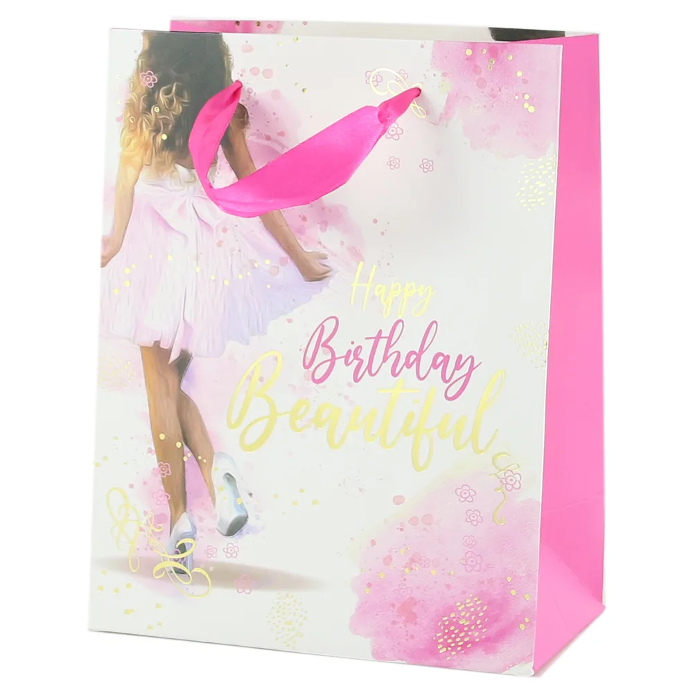 Punga cadou din hartie 18x23 CM - "Happy Birthday Beautiful"
