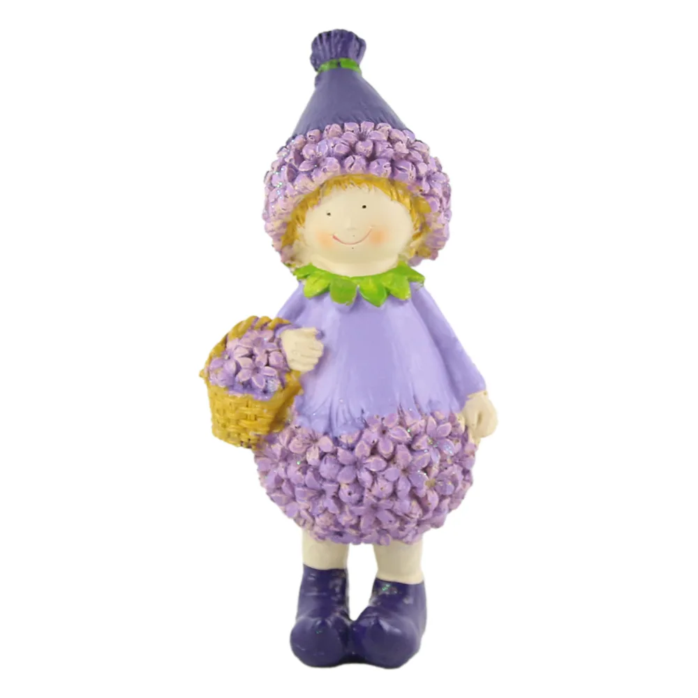 Figurina din rasina, Copil Lavanda 16 CM, Mov - imagine 2