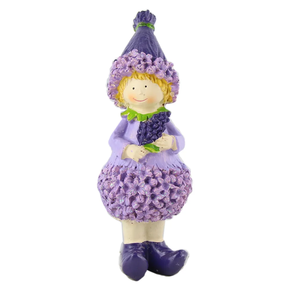 Figurina din rasina, Copil Lavanda 12 CM, Mov - imagine 2