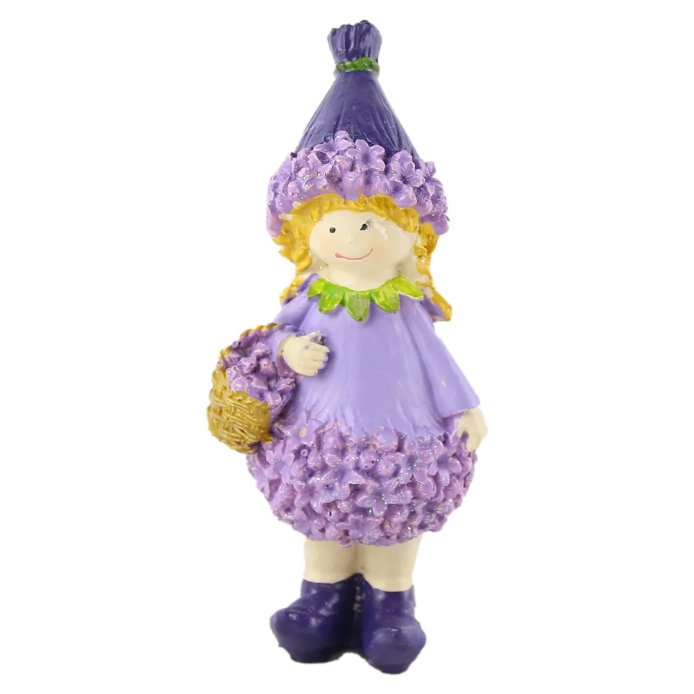 Figurina din rasina, Copil Lavanda 12 CM, Mov - imagine 3