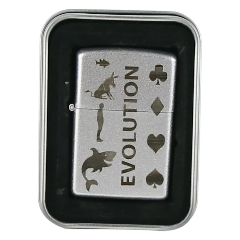 Bricheta metalica "Evolution", 3.5x5.5 CM, Argintiu