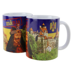 Cana din ceramica Castelul Bran/Vlad Tepes 330 ml, Romania