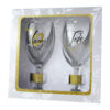 Set 2 pahare vin "Super Mama/Super Tata", 220 ml, in cutie eleganta