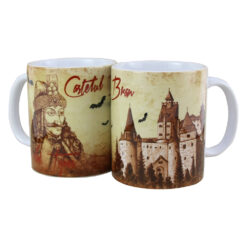 Cana din ceramica Castelul Bran/Vlad Tepes 330 ml, rustic