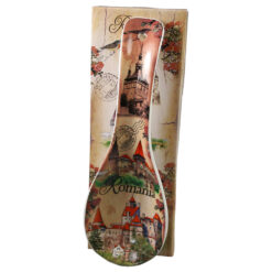 Decor de perete tip lingura din ceramica Castele 9  x 26 cm, Romania