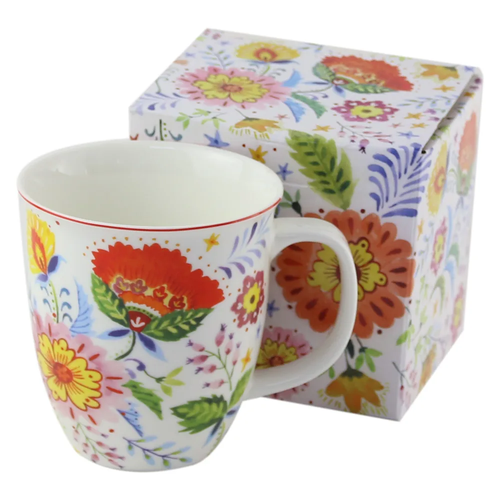 Cana portelan 650 ml, "Nadia", in cutie decorativa