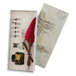 Alternative view of Set de caligrafie vintage cu pana, cerneala si 6 penite Big Ben