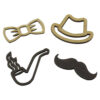 Set 4 decor craft din lemn 5/4 CM, Barbat
