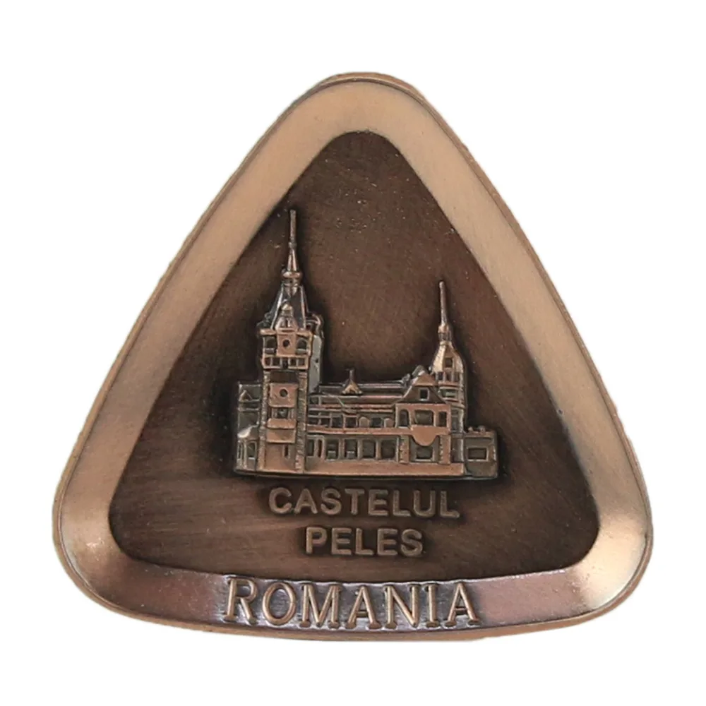 Magnet frigider din metal Castelul Peles 5x4.5 CM - imagine 2