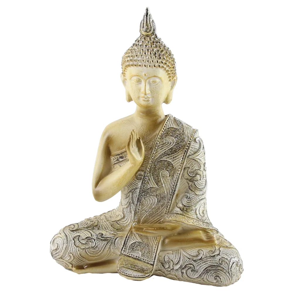 Statueta Buddha, 20 CM, din rasina, cu sclipici - imagine 2