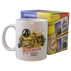 Cana din ceramica Castelul Bran, Romania 300 ml, in cutie decorativa