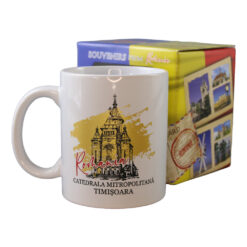 Cana din ceramica Catedrala Mitropolitana, Timisoara 300 ml, in cutie decorativa