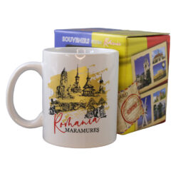 Cana din ceramica Maramures, Romania 300 ml, in cutie decorativa