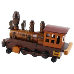 Alternative view of Locomotiva vintage din lemn 25 CM, Macheta