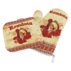Set manusa de bucatarie si suport vase fierbinti, Tarancuta, Romania