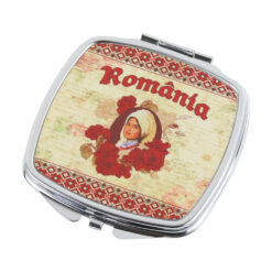 Oglinda de buzunar "Romania" Tarancuta 6 x 7 cm