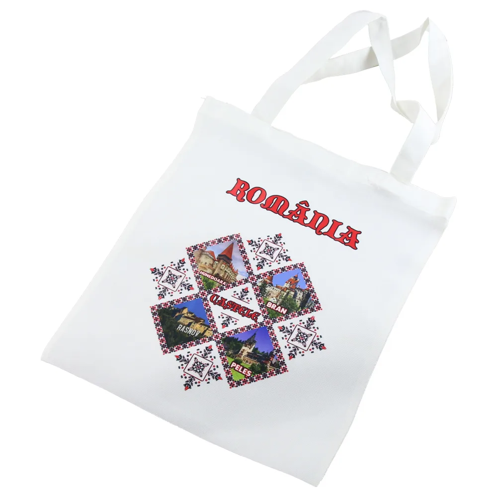 Sacosa textil "Romania", Castele 30x34 CM