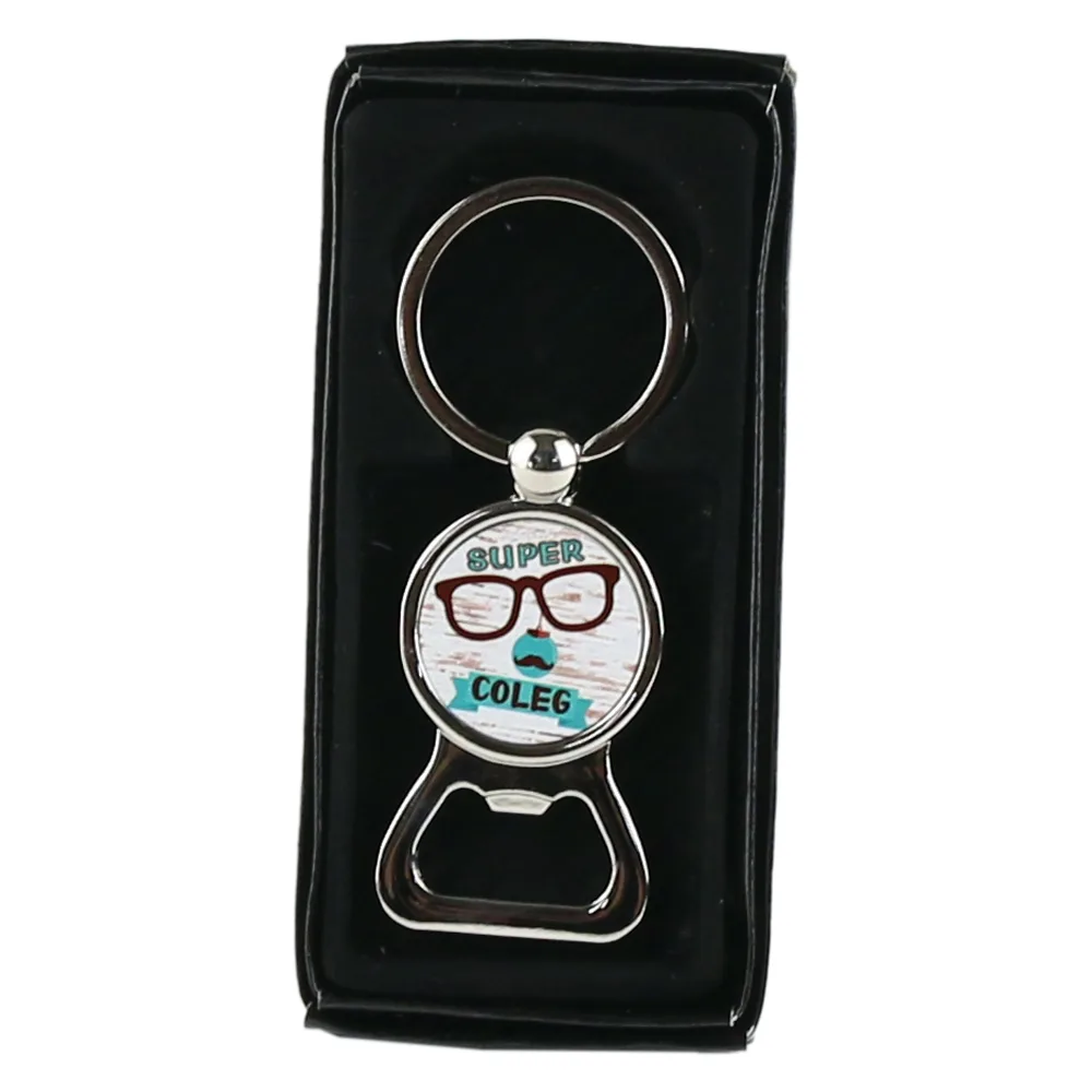 Breloc cu desfacator de sticle "Super Coleg" 3x8 CM