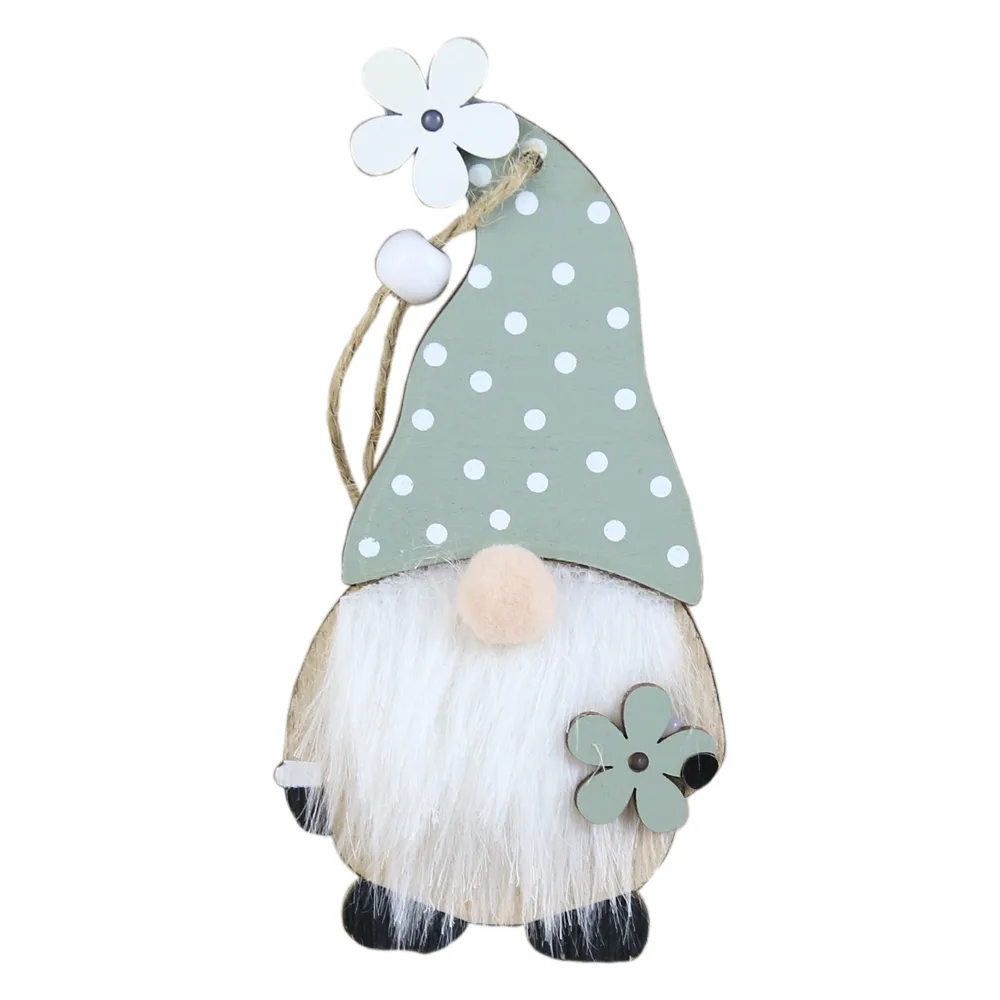 Decoratiune din lemn Spiridus 13 CM, cu agatatoare - imagine 2